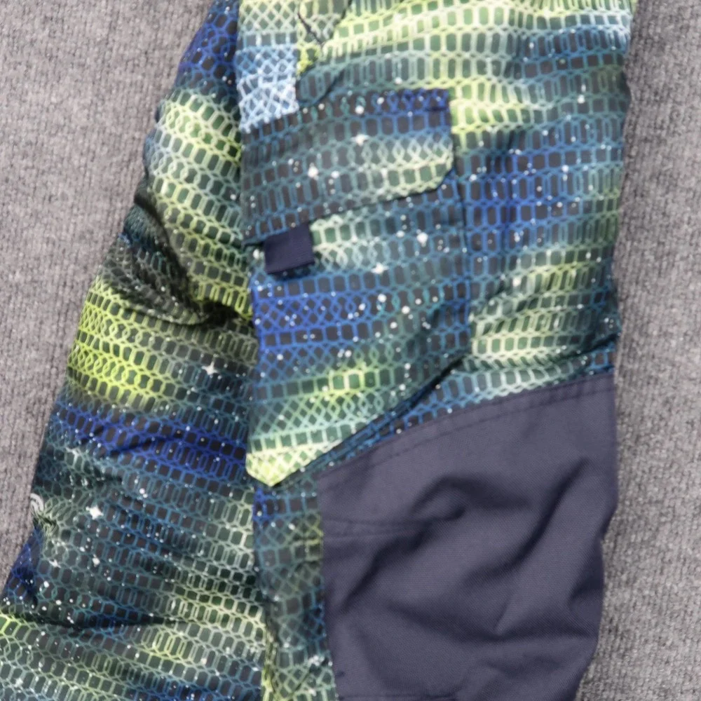 Champion Pants Youth Small 6-7 Blue Green Camo Pattern Snow Ski Insulated Winter
